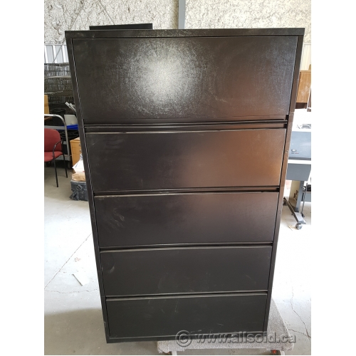 Black Meridian 5 Drawer Lateral File Locking Allsold.ca